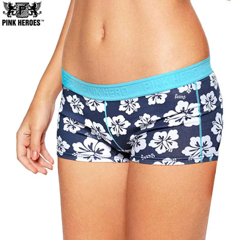 

PINK HEROES Women Underwear Cotton Boxer Underpants Fruit Print Elastic Waist Ladies Shorts Underwear ropa interior femenina