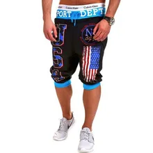 Мужские повседневные летние модные обтягивающие укороченные шорты с буквенным принтом спортивные брюки для бега мужские стильные шорты с принтом