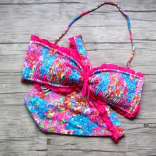 Дизайн секретный розовый цветочный принт бикини набор белый купальник женский купальник бикини купальный костюм maillot de bain