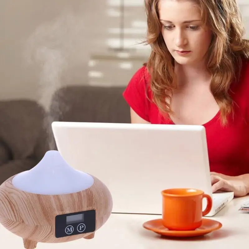 

160ml Aroma Aromatherapy Oil Diffuser Changing Lamps 7 LED Incense Ultrasonic Humidifier US Plug with digital LED display