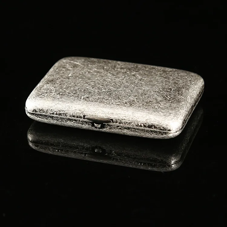

16 Pieces Of Automatic Metal Cigarette Box For Super Thin Cigarette Box Of Cigarette Box, Ancient Silver Pure Copper Metal Box
