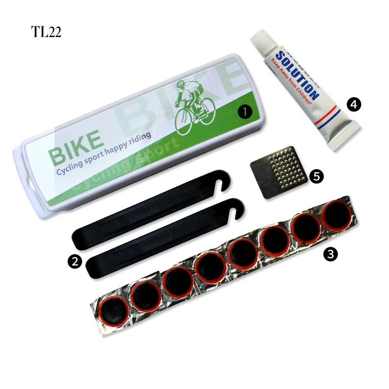 Портативная коробка для ремонта проколов в велосипедных шинах, наборы резиновых клеевых рычагов, аварийное крепление, набор инструментов для ремонта электрического автомобиля, велосипеда RR7084 - Цвет: N1