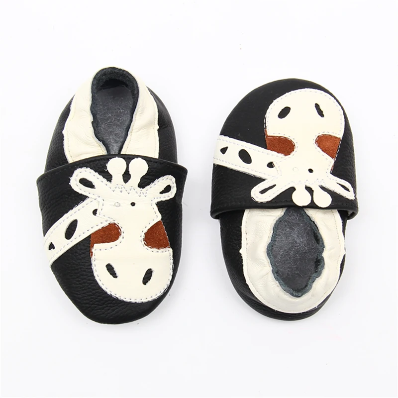 Детская мультяшная обувь из натуральной кожи; Разноцветные мокасины для самых маленьких малышей с мягкой подошвой; обувь Bebe