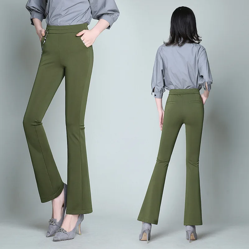 2019 spring and autumn new high waist stretch Slim