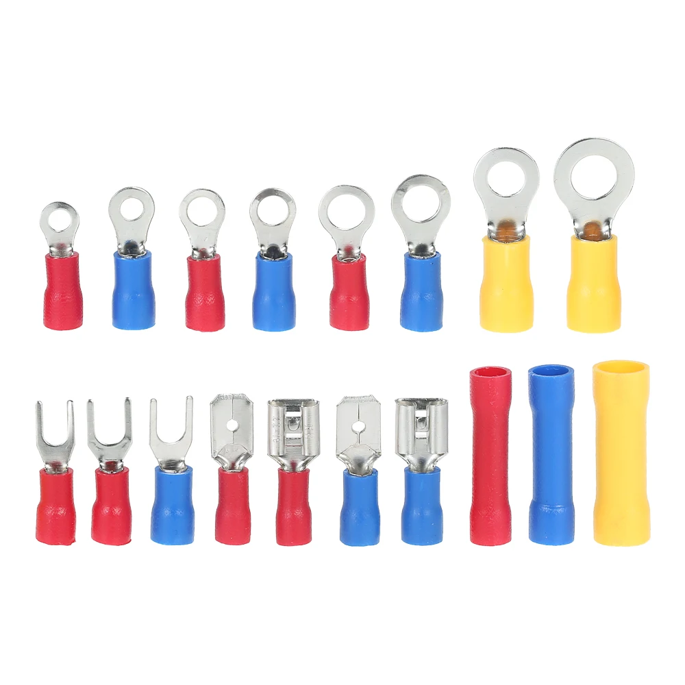 

1200 PCS Assorted Insulated Terminals 10 Kinds Copper Crimp Electrical Wire Cable Connector Kit Cord Ring End Set