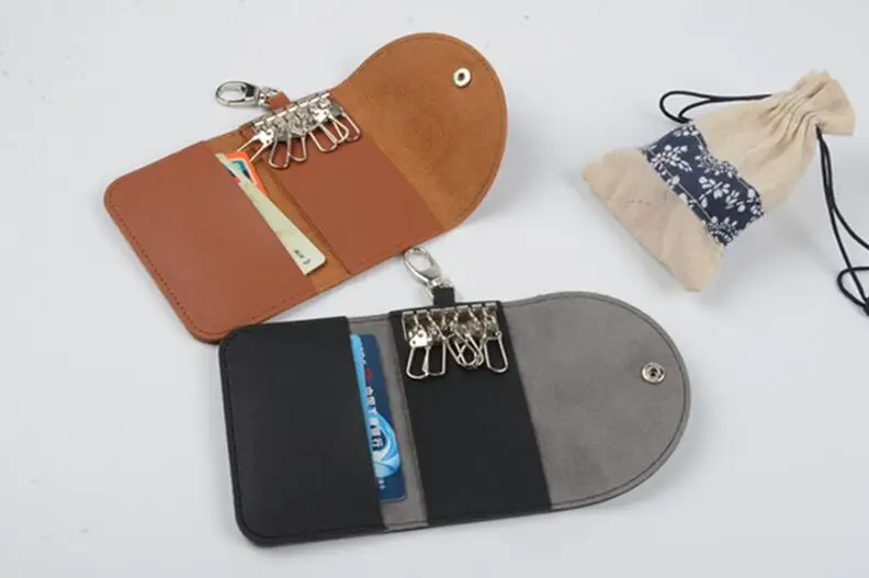 

Leather key bag corporate custom creative multi-function business high-end gift set leather car key bag men