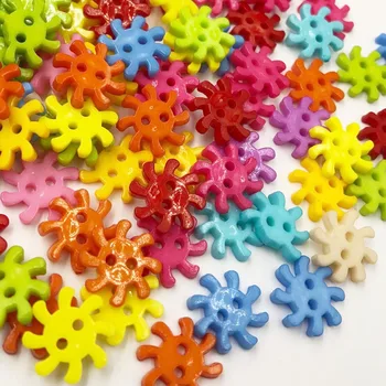 

50/100pcs Gear Plastic Buttons 14mm Sewing Craft 2 Holes PT106