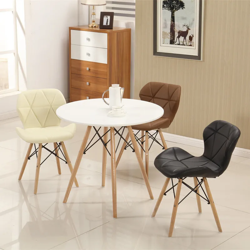 U-BEST High glossy nordic modern design dining table for home use, wooden round dining table for restaurant