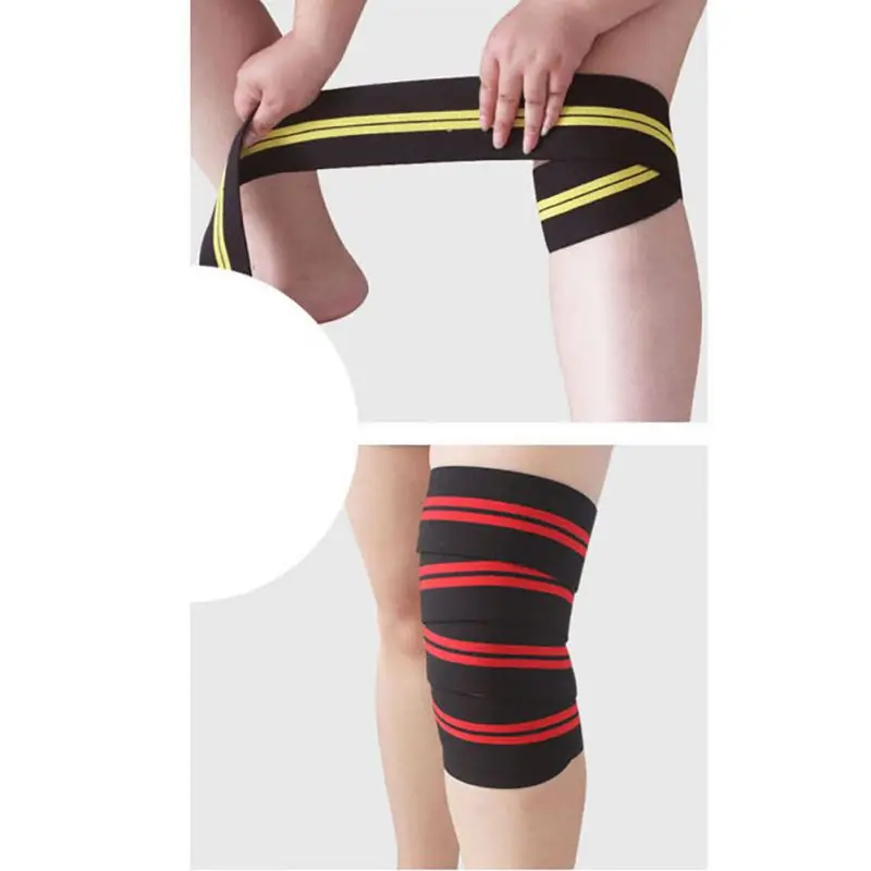 Эластичный Бандаж для тренировок по колену тяжелой тяги|elastic bandage|bandages for kneesknee pads |