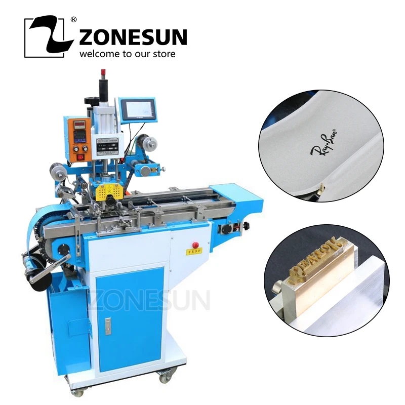 ZONESUN ZY-819L-2 полуавтоматическая машина для бронзирования очков машина для горячего тиснения двойная Индукционная машина для тиснения