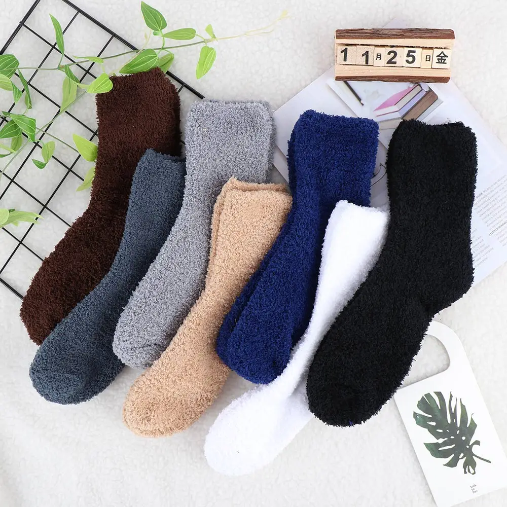 

1 pair Creative Extremely Cozy Cashmere Velvet Socks Men Women Winter Warm Sleep Bed Floor Home Comfortable Socks