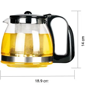 

1250ml Large Glass teapot teaset with a filtering heat-resistant kettle tea kettle Puer big teapot