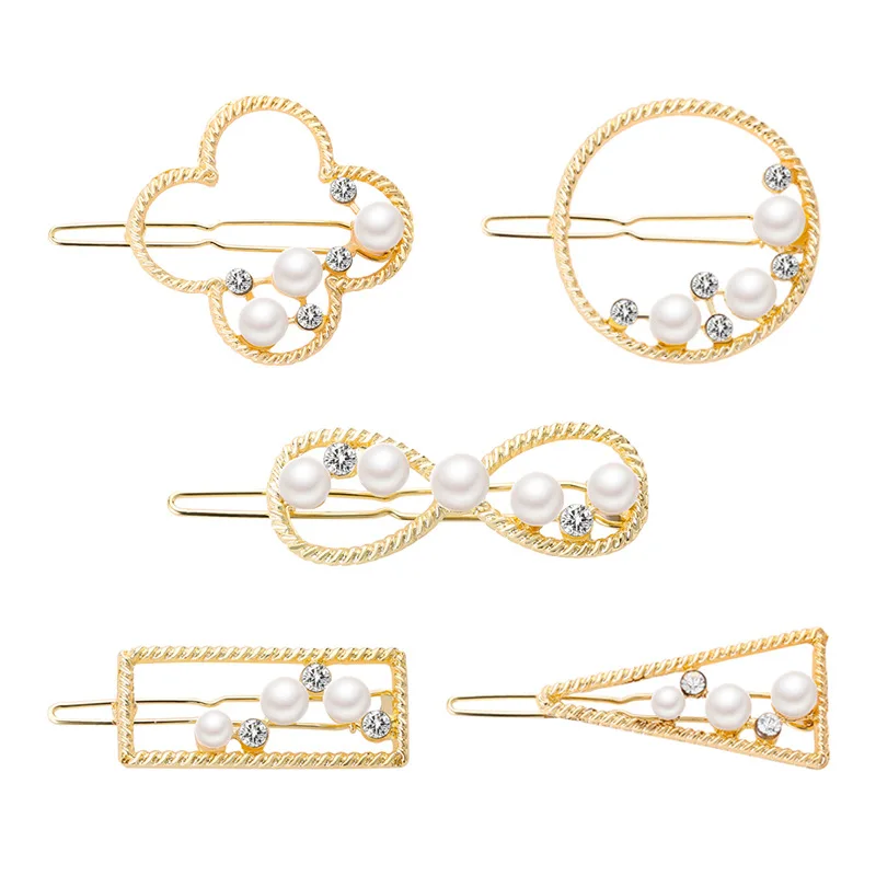 

metal pearl hair clip women hair accessories rhinestone hairpins barettes