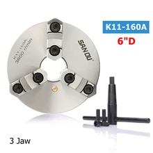3 челюсти K11-160A 4 ''токарный патрон Самоцентрирующийся закаленная сталь cnс для сверления, фрезеровки машины с гаечным ключом и винтами закаленной стали