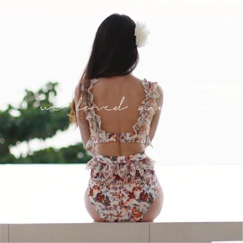 2017-Foreign-Trade-Original-Single-High-Waist-Swimwear-One-Piece-Swimsuit-Hollow-Out-Lace-Monokini-Flounced (2)
