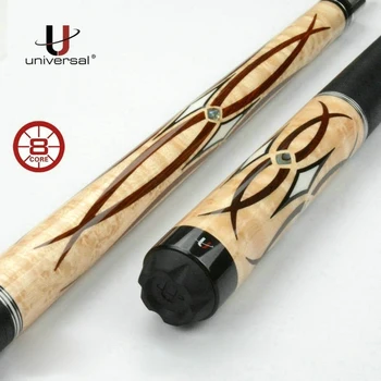 

UNIVERSAL 2-Piece Pool Cue Kit with Case SP8 Pieces Technology Shaft 12.75mm Tip Professional Billiard Cue Handmade Inlay Butt