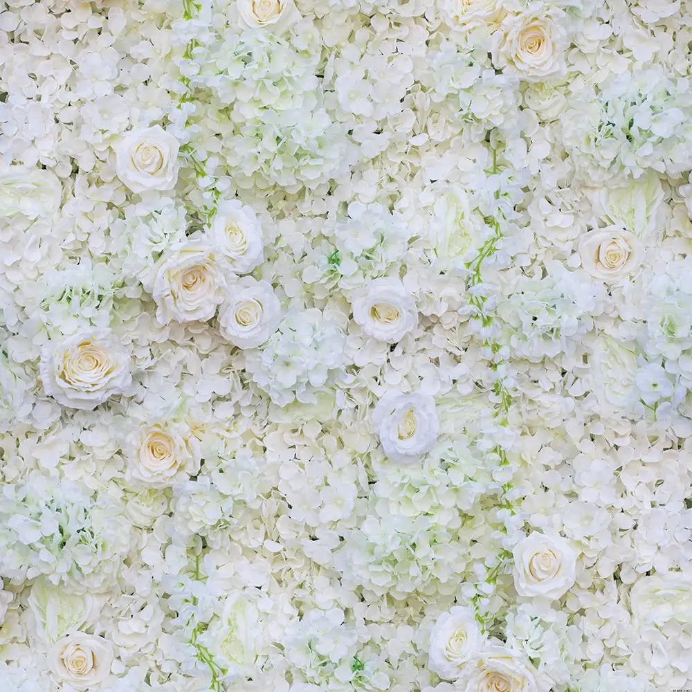 

6x3m White Roses Flowers Photography Backdrops Wedding Floral Wall Valentine's Day Photoshooting Studio Background Props XT-6618