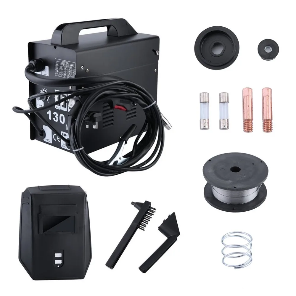 

Single Phase Fan Cooling Wire MIG-130 High Efficient Gas-Shielded Welding Machine Weldering Equipment UK Plug 2018 NEW
