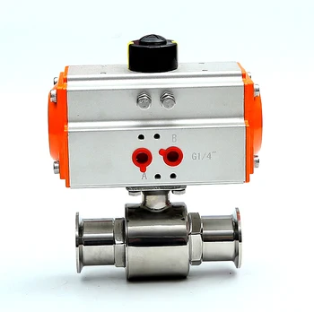 

1-1/4" Sanitary Pneumatic Ball Valve Tri-Clamp Quick Ferrule Stainless Steel 316 Two Way Φ32