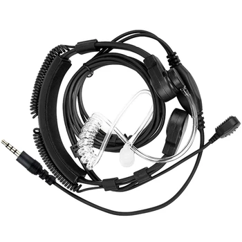 

3.5mmAdjustable Throat Mic Microphone Covert Acoustic Tube Earpiece Headset With Extendable Neckband Microphone Earpiece Headset