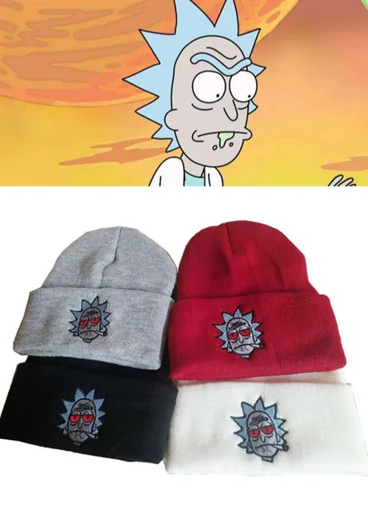 Rick and Morty Beanie зимняя Лыжная унисекс Adlut кепка регулируемая для взрослых теплая шапка Rick hats Beanies рождественские подарки костюмы для косплея