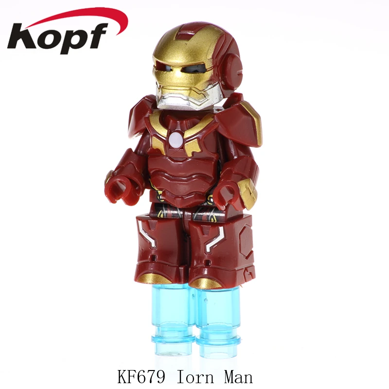 

Single Sale KF679 Super Heroes Iron Man Deadpool Venom Movies Building Blocks Model Bricks Small Figures Toys For Children
