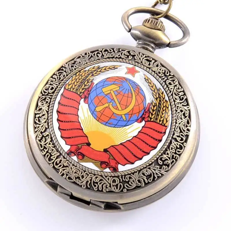 Старинные ретро Советская Россия антикварные карманные часы ожерелье Кварцевые кулон цепь