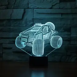 Гоночный Автомобиль Моделирование 3d стерео ночник креативный персональный подарок светодио дный лампа детская светодио дный комната