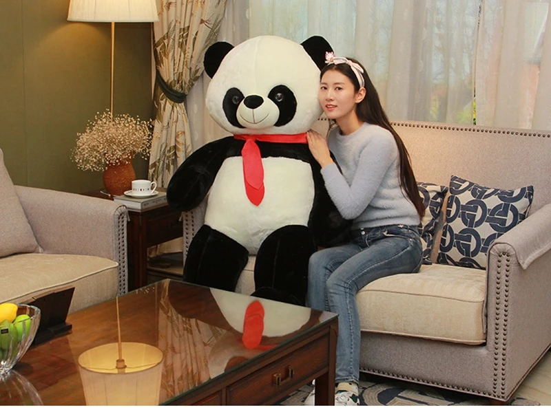 kawaii cartoon panda plush doll hug bear large plush animals pandas toy sleeping  pillow for girl gift 120cm 160cm DY50332 (12)