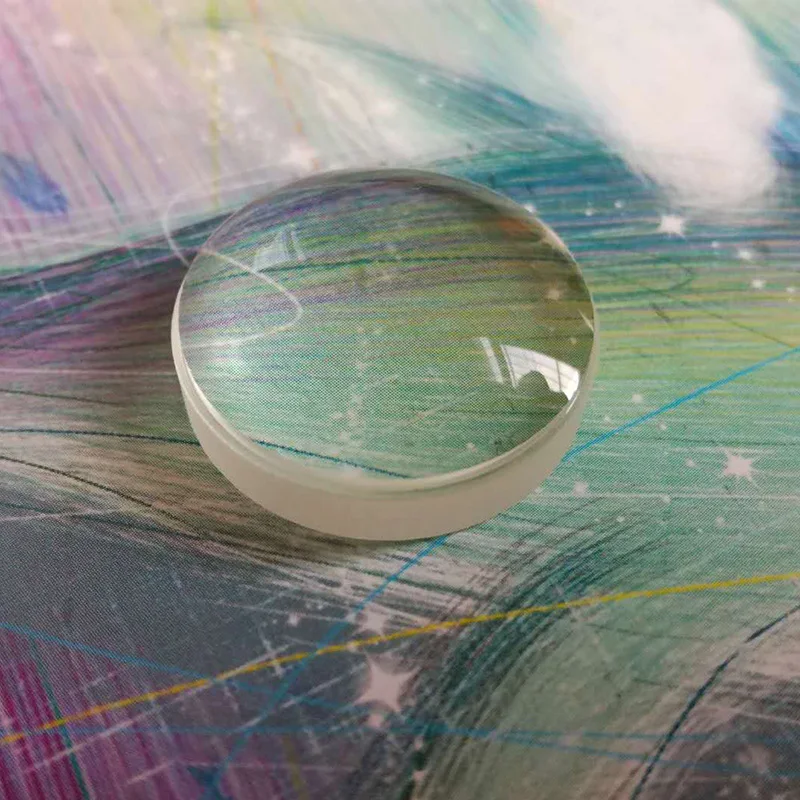 

Defective Optical Glass Focal Length 22mm Optical Plano Doublet Convex Lens Physical Optics Experiment Dia 24mm 2PCS