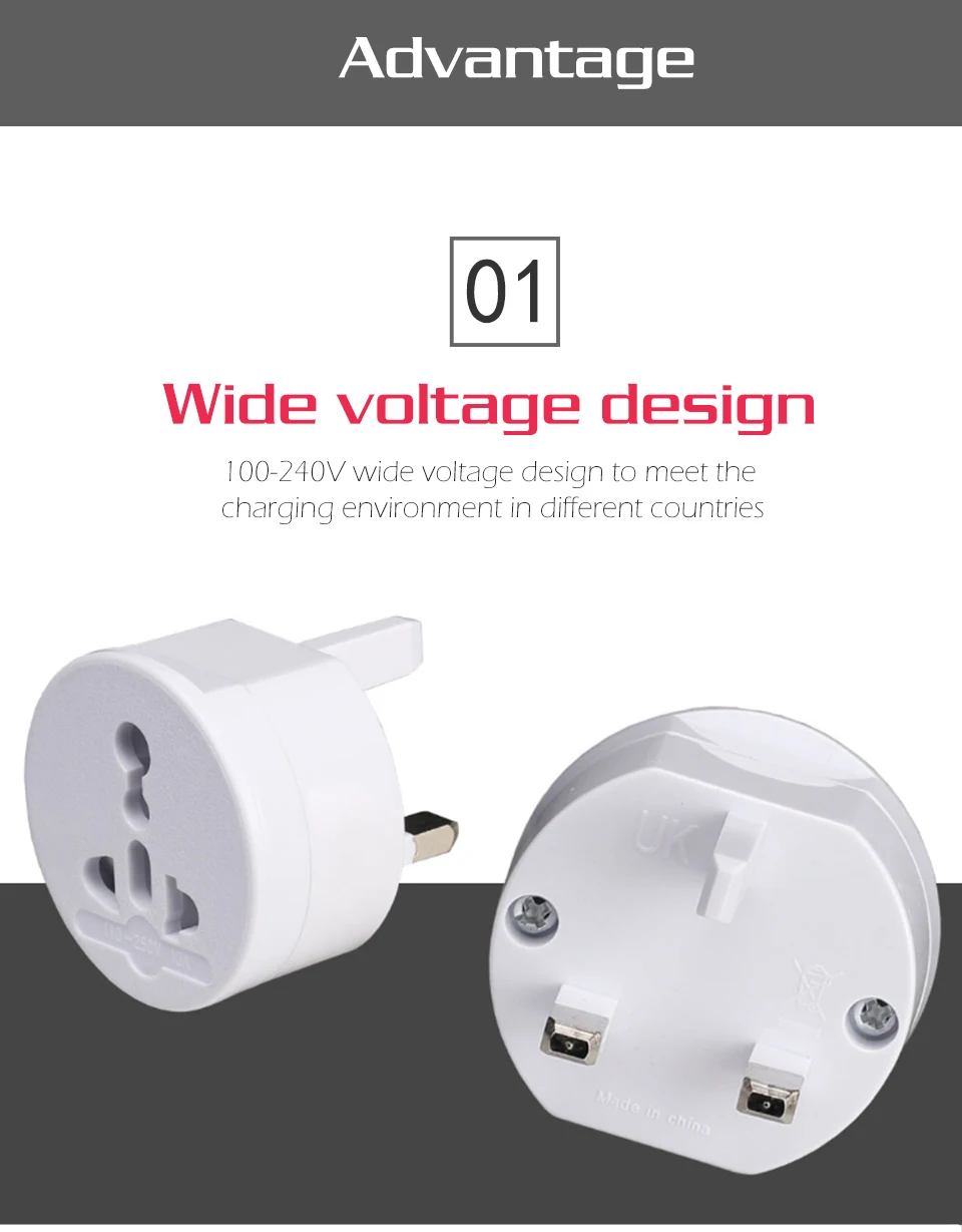 USUKEU EuropeanAU Universal Plug AC Electrical Adapter Portable Power Socket Outlet All in One Travel Converter Worldwide Use (8)