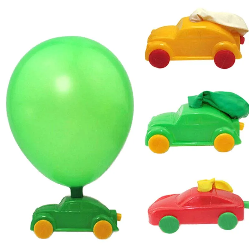1/5/10PCS Kids Science Experiment Toys DIY Ballon Car Build Kit Toy Random Color @ZJF |