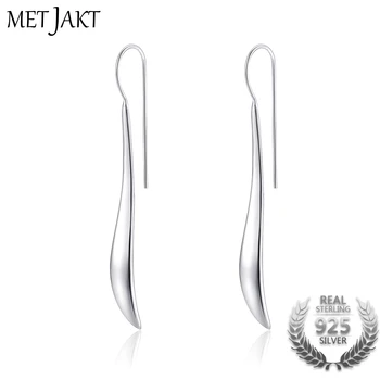 

MetJakt Ethnic Retro Style 925 Sterling Silver Vintage Hook Earrings for Women's Fine Jewelry