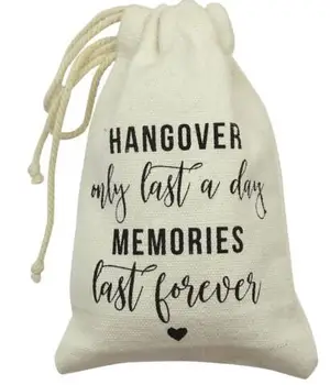 

Personalized memories last Bachelorette Hangover bridal shower recovery Survival Kit wedding favor gift bags party Candy pouches