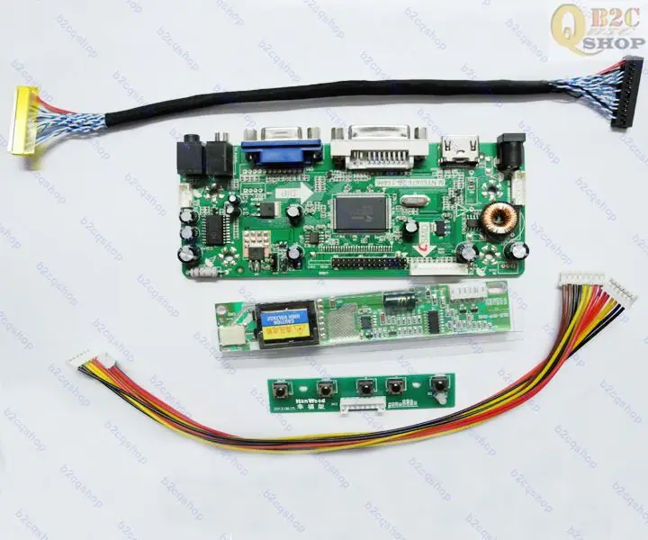 E2 LCD LED screen Controller Board lvds Kit For LP154WX4 TL TV+HDMI+VGA+USB