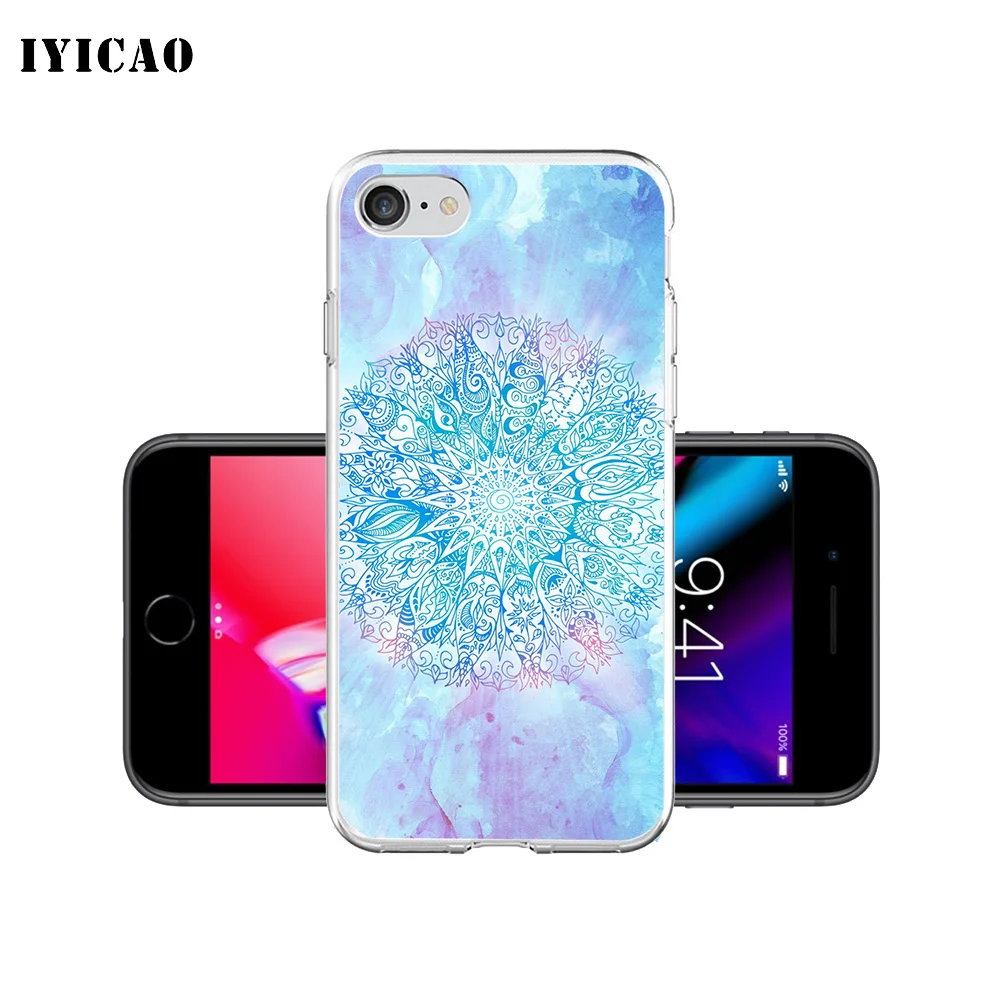 IYICAO животных Мандала серии мягкий силиконовый чехол для iPhone X XR XS MAX 6 6s 7 8 Plus 5 5S SE TPU