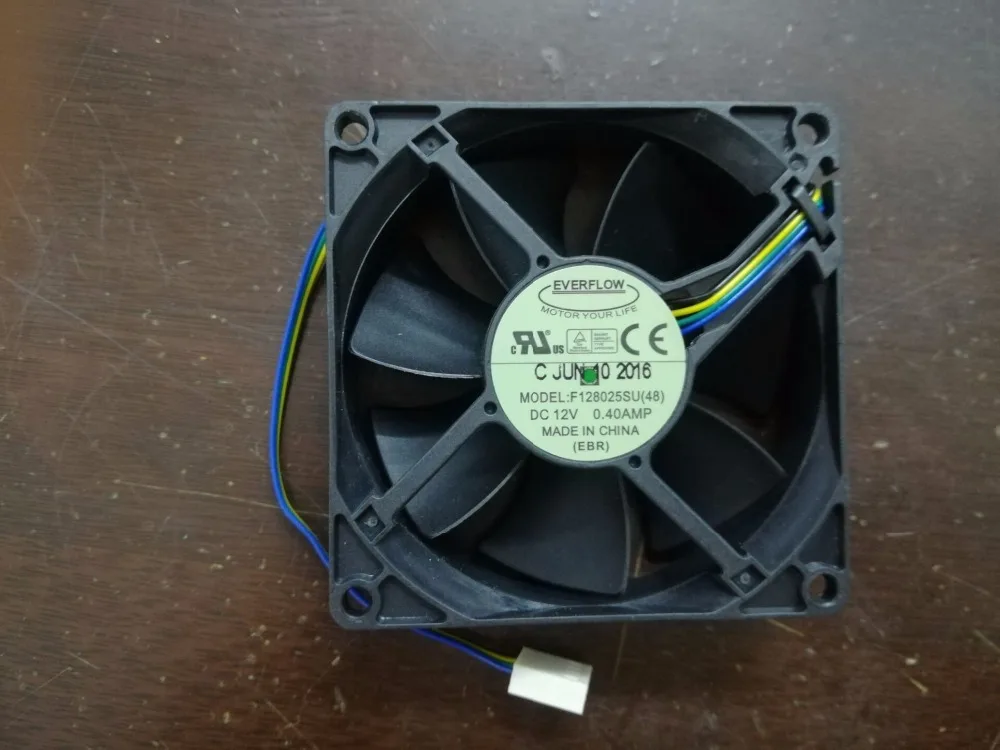 Genuine 8025 8CM F128025SU 12V 0.40A 4 wire temperature control fan in