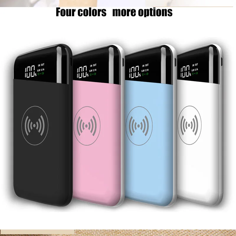 10000mAh QI Wireless Charger Power Bank For iPhone Samsung PD Fast Charging USB Powerbank External Battery Pack (4)