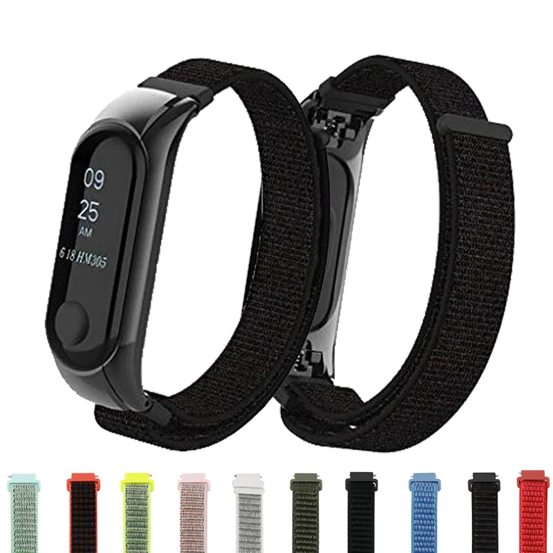 

Lerxiuer For Mi Band 3 4 Strap nylon Bracelet Smart watch Band Accessories wrist mi Band 3 for Xiao mi band 3 4 wristband