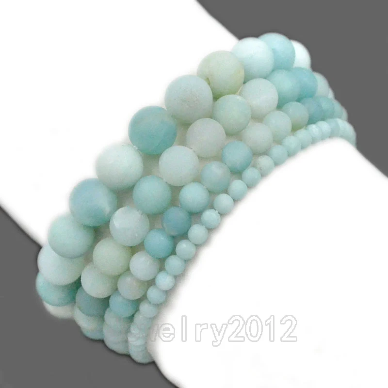 Handmade Natural Gemstone Round Beads Stretch Bracelet 4mm 6mm 8mm 10mm