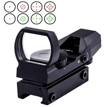 

11/20mm Hunting Riflescopes Green Red Dot Airsoft Optics Scope Sight Reflex 4 Reticle Tactical Gun Accessories
