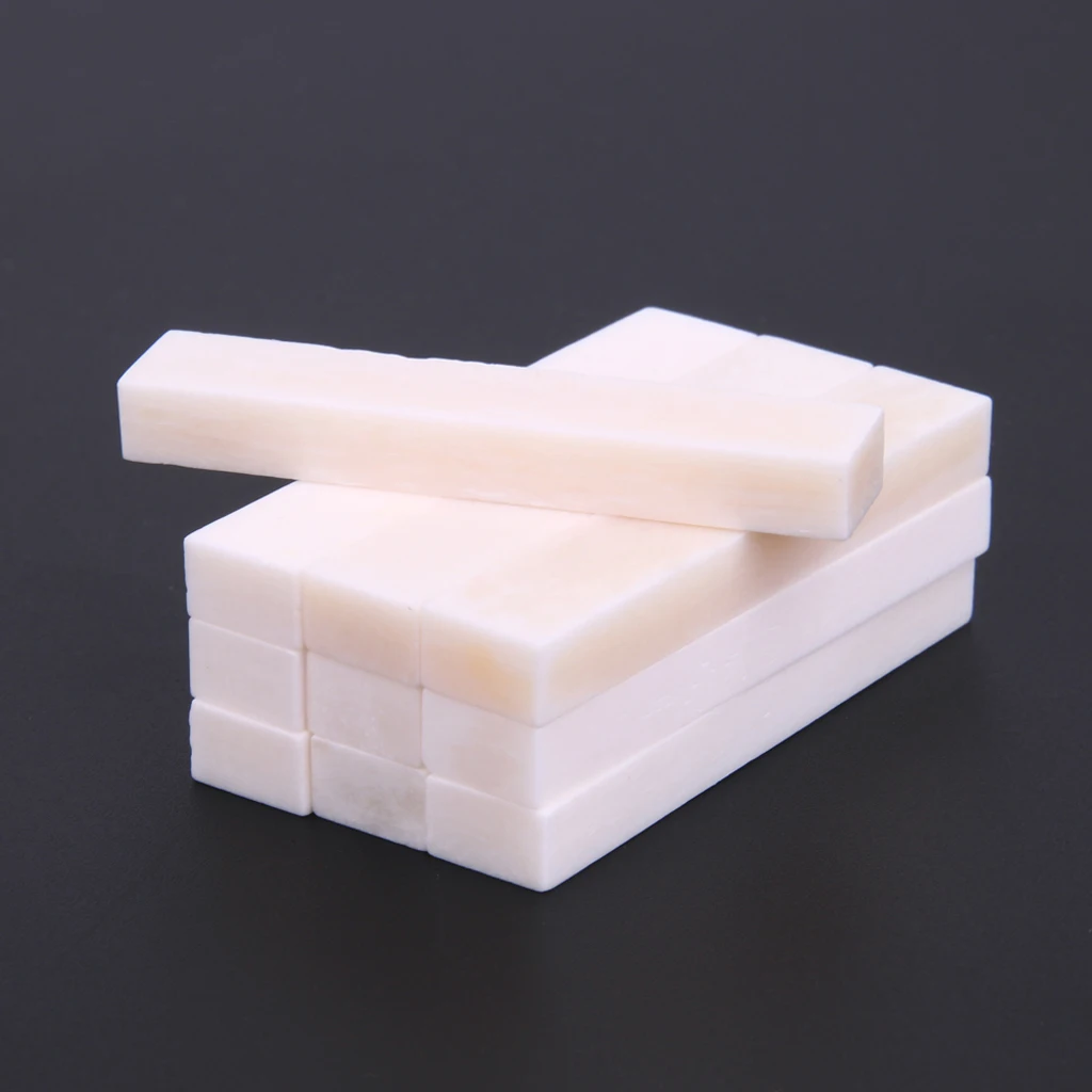 10 Pieces Hight Quality Unslotted Blank  Buffalo Bone Guitar Nuts for Acoustic Folk for LP Guitar Accessories