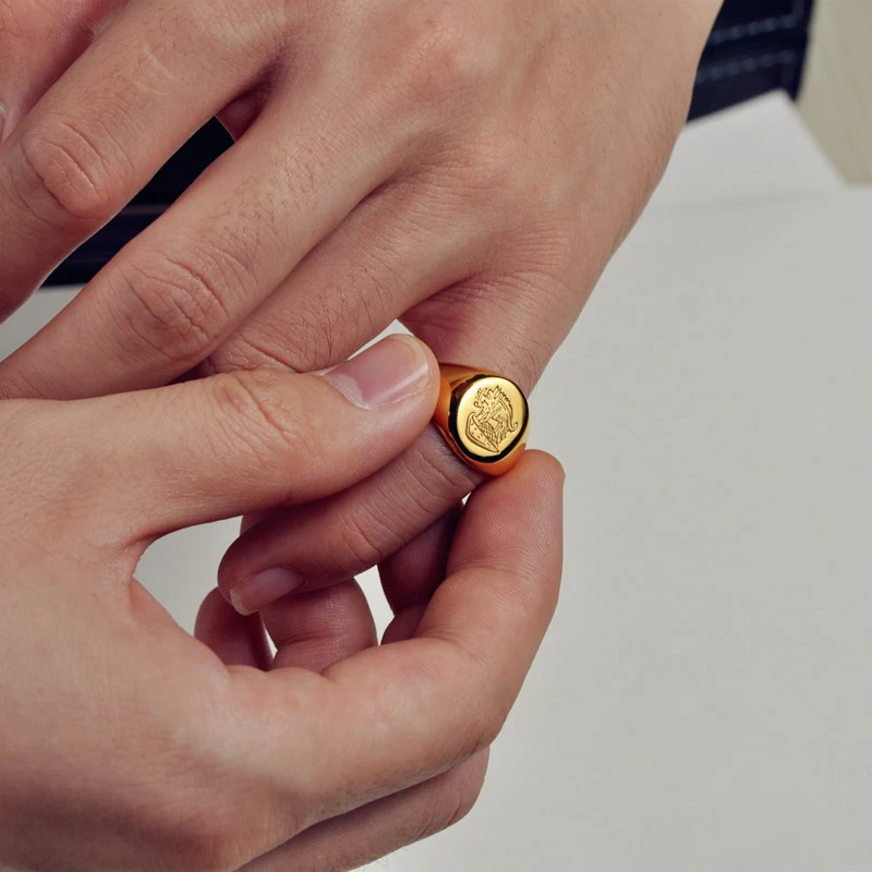 Kingsman Ring The Secret Service Custom Signet Rings For Men Women Cosplay 925 Silver Color Brass Gold Color Free Engrave Cool