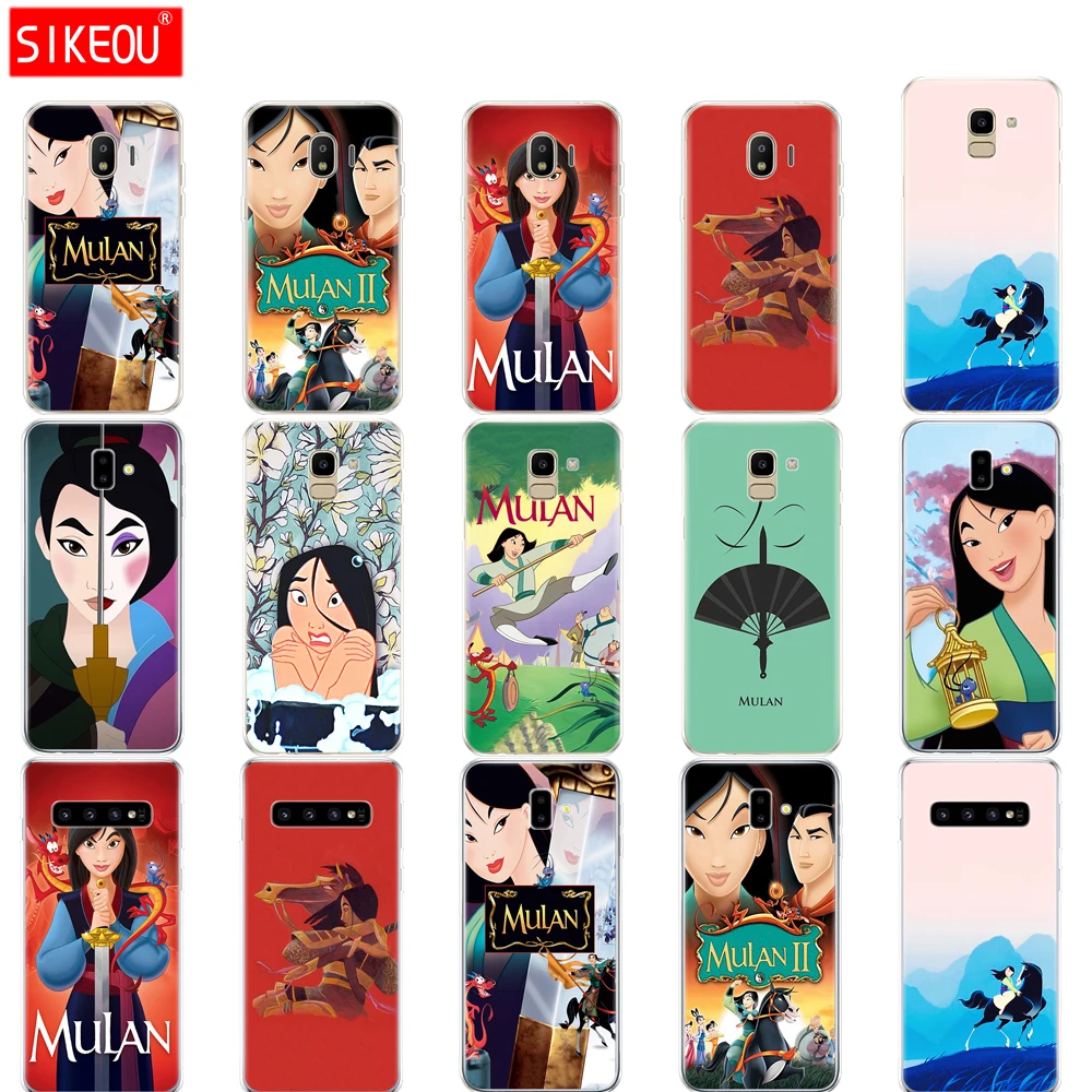 

case for Samsung galaxy J2 core J8 j6 j4 PLUS 2018 cover case for samsung galaxy s10 SE plus Cartoon Mulan