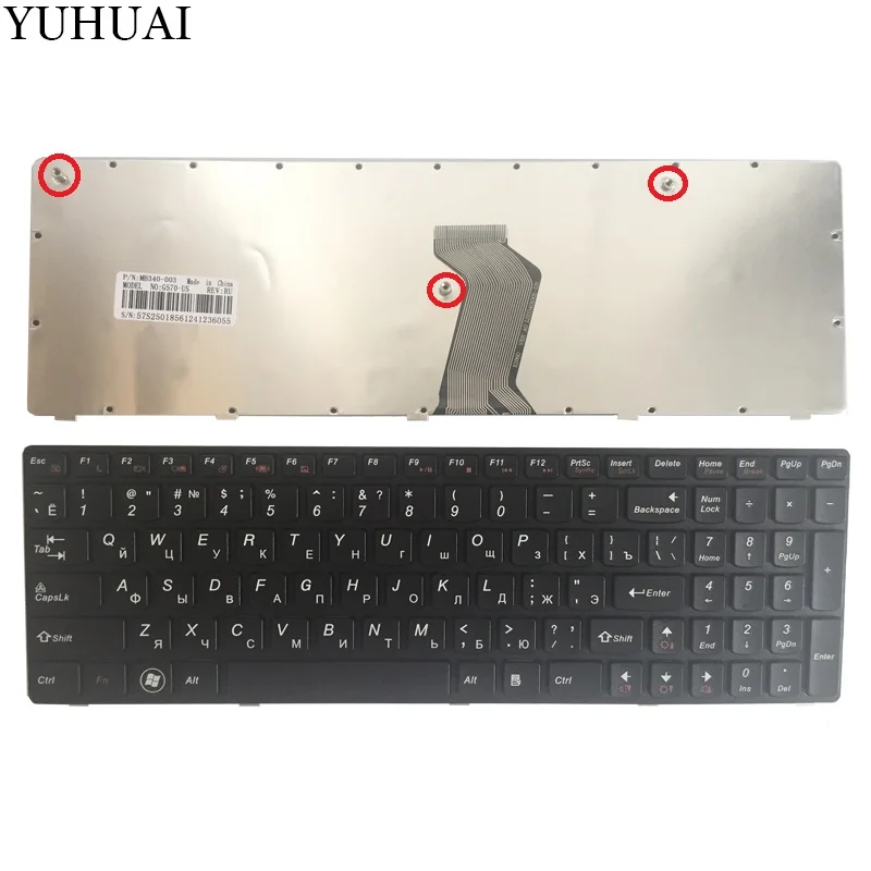 Russian 100% New Keyboard FOR LENOVO G780 G770 G780A G770A RU laptop keyboard Black border