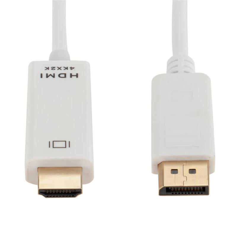 

2019 New 1.8M Display Ports Male To HDMI Male Converter Adapter Cable For 4K 1080P HDTV PC for Apple's Mini DisplayPort S30