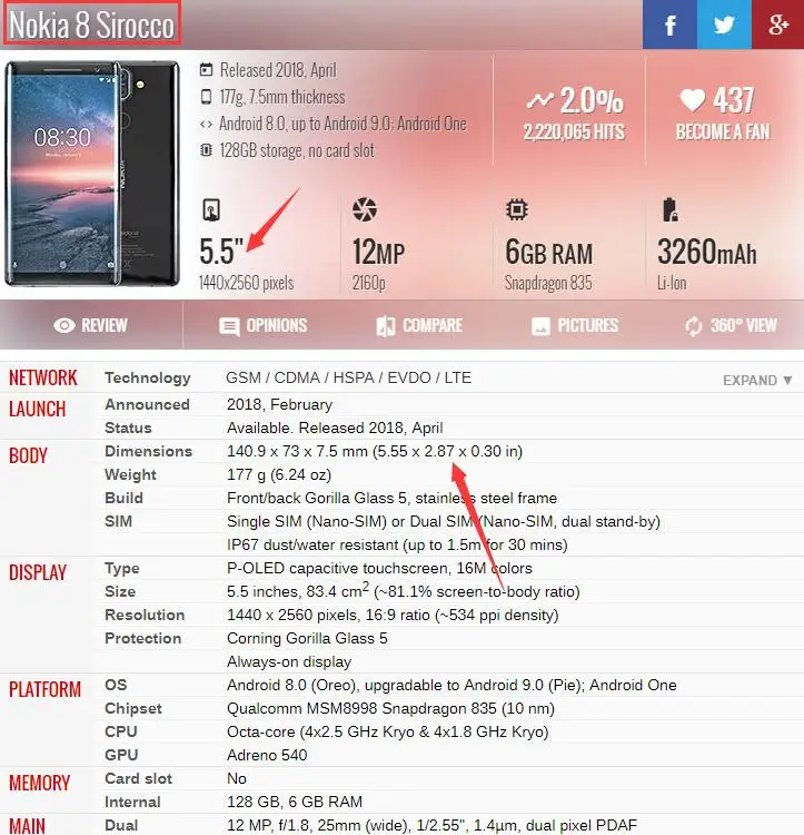 ЖК экран для Nokia 8 Sirocco 10 сенсорная панель Nokia8 TA 1005 дигитайзер запасные