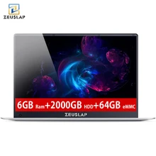 ZEUSLAP X5 15 6inch 6GB RAM 2TB HDD 64GB eMMC Intel Quad Core CPU 1920X1080P FHD