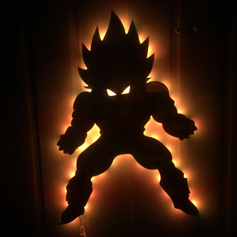 Dragon Ball 3D LED настенный светильник ночник Вегета Творческий фигурку Dragon Ball Освещение игрушки для детей