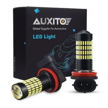 AUXITO 2 шт. H8 H11 светодиодный лампы HB4 9006 HB3 9005 H10 9145 9140 H16 5202 светодиодный туман светильник лампы для фар дальнего света DRL авто светодиодные лампы 6000k белый